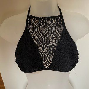 xhilaration medium lace black bathingsuit top